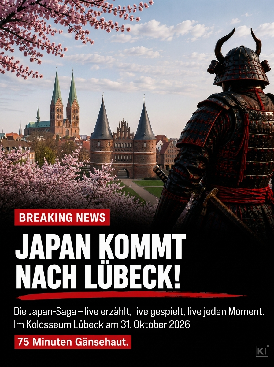 Dreamlight Concert Facebook ad: Japan, Die Saga einer Nation | Live-Erzählung in Lübeck