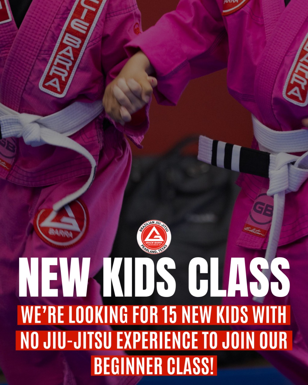 Gracie Barra Pearland Brazilian Jiu-Jitsu Facebook ad: Focus & Discipline for Kids
