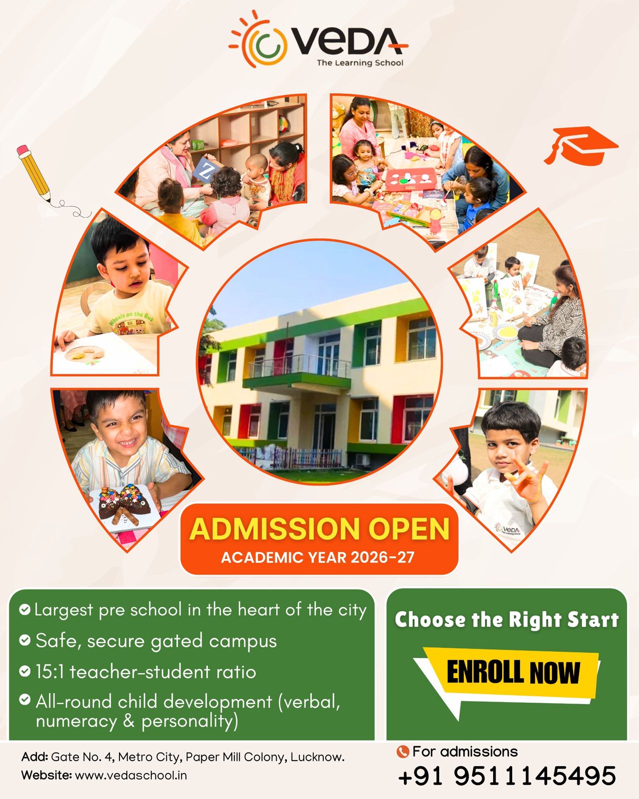 Veda - Learning School Facebook ad: Home Is Not Enough