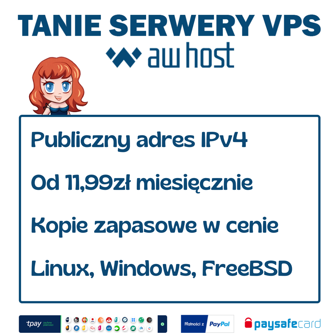 AWHost Facebook ad: Serwery wirtualne VPS - awHost