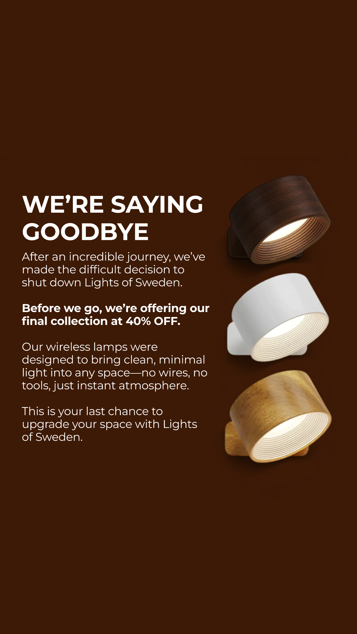 Lights Of Sweden Facebook ad from Mar 25, 2026
