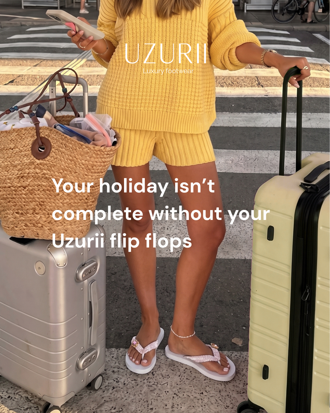 Uzurii Luxury Footwear Facebook ad: Strand tot diner: past onder elke outfit