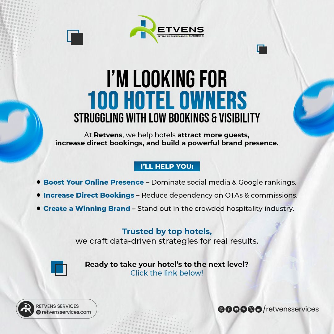 Retvens Services Facebook ad: Are you a hotel owner?