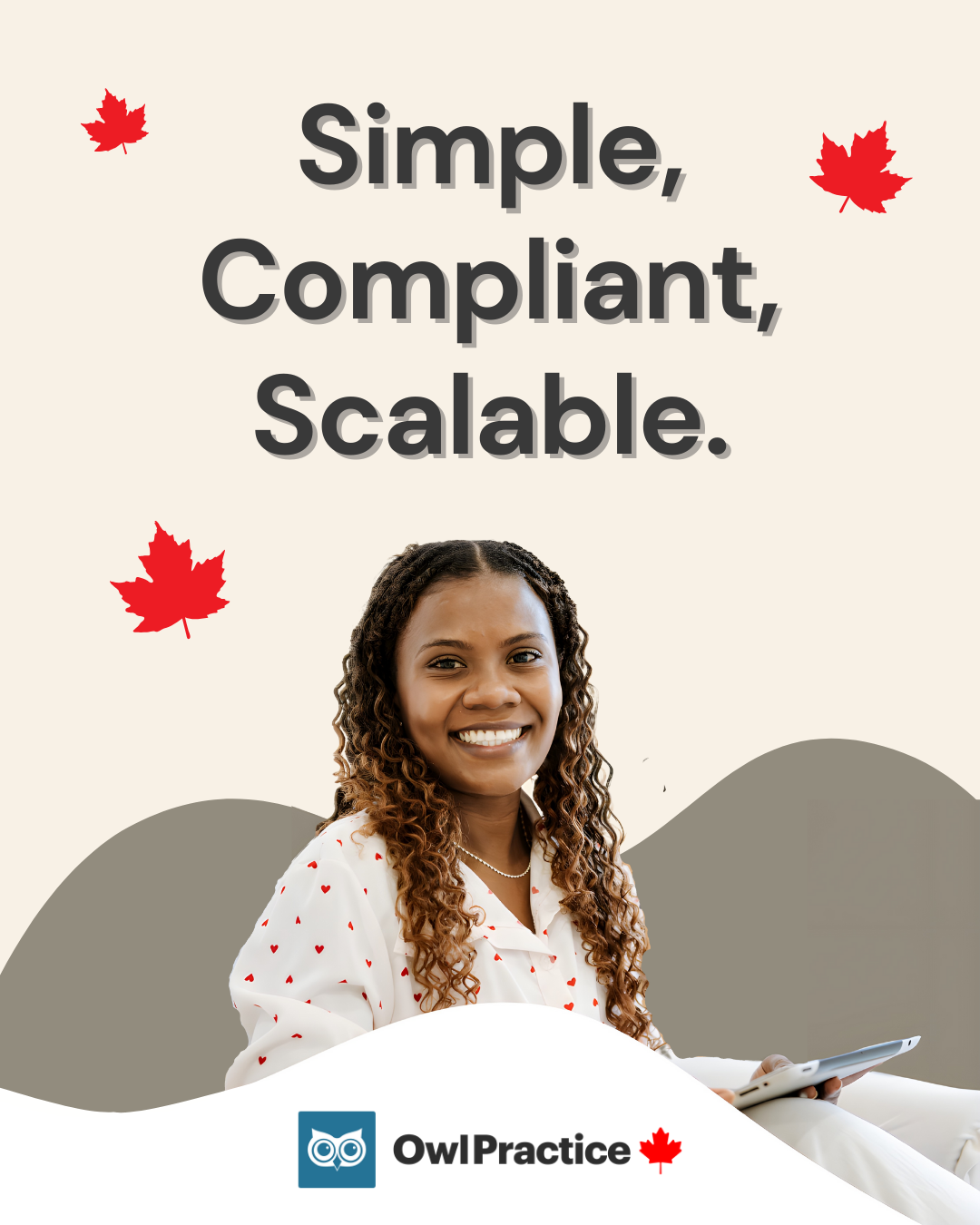 Owl Practice Facebook ad: Group Practice Software for Canadians