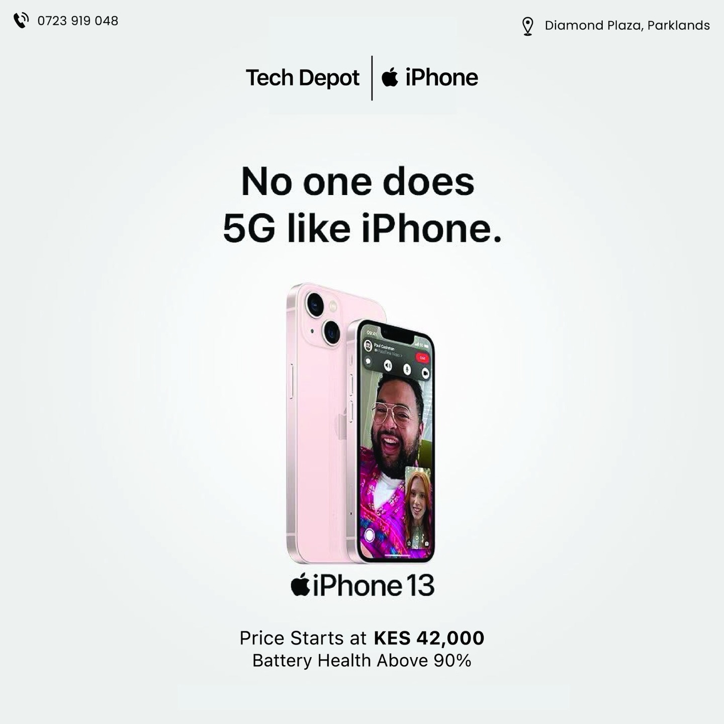 Tech Depot LTD Facebook ad: iPhone 13 256GB - 42,000