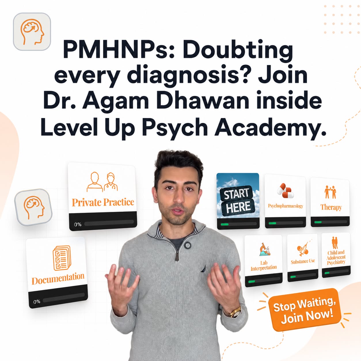 Skool Facebook ad: Practical Psychiatry Training for PMHNPs