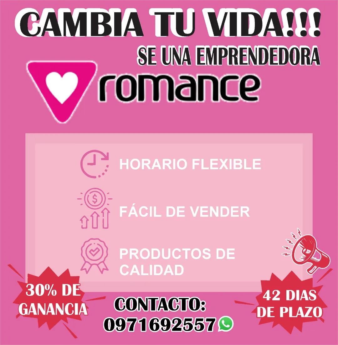 romance_mf Facebook ad: Que esperas? Sé una emprendedora de Romance.