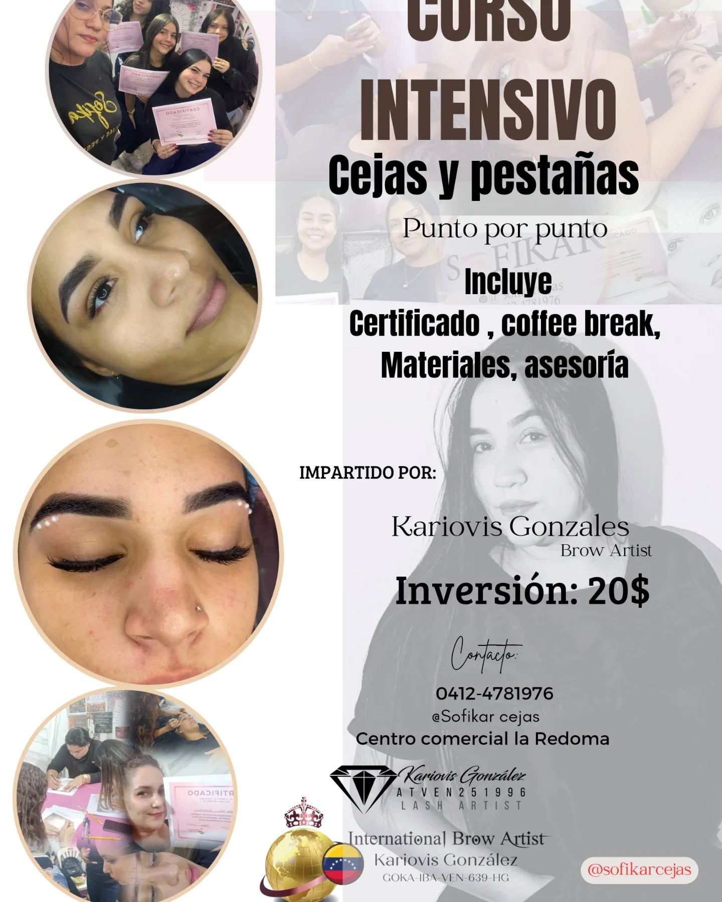 Sofikar Cejas Facebook ad: Curso de Cejas y pestañas