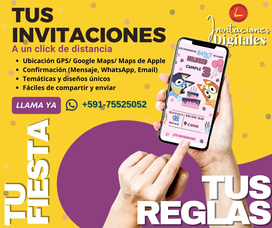 Lienzo Digital - Invitaciones Digitales Facebook ad: Tus invitaciones a un click de distancia.