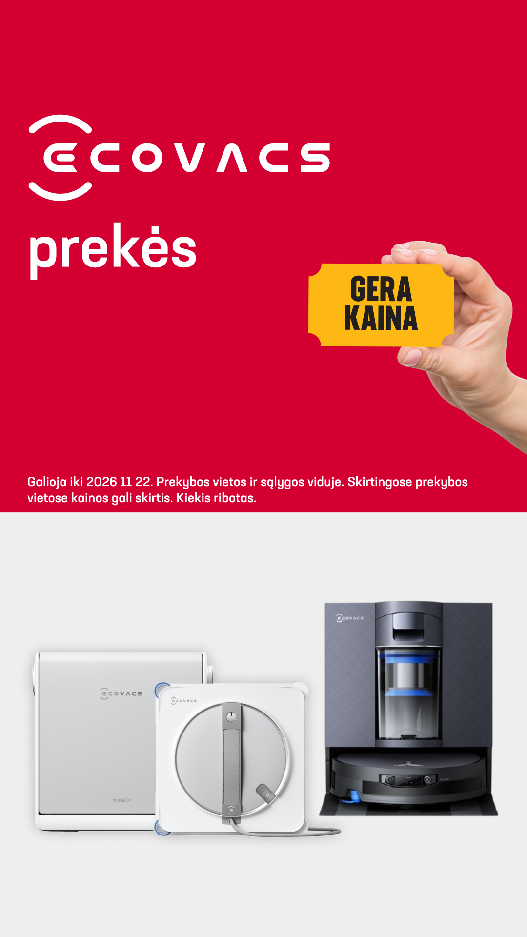 Senukai Facebook ad: dulkių siurblys-robotas