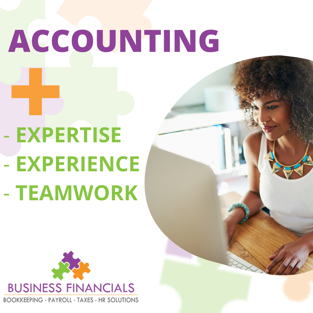Business Financials Inc. Facebook ad: Payroll, HR & Bookkeeping