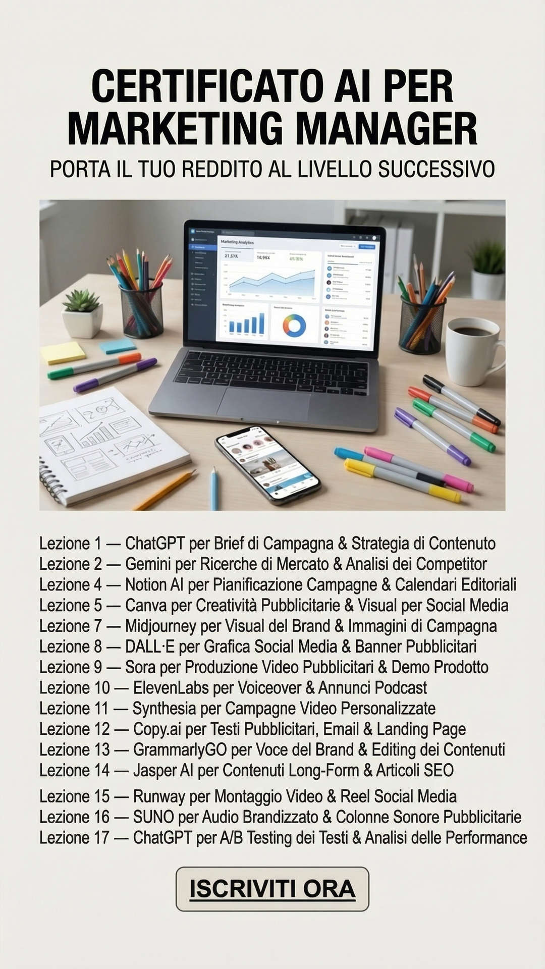 Coursiv AI Mastery Facebook ad: Parti ora