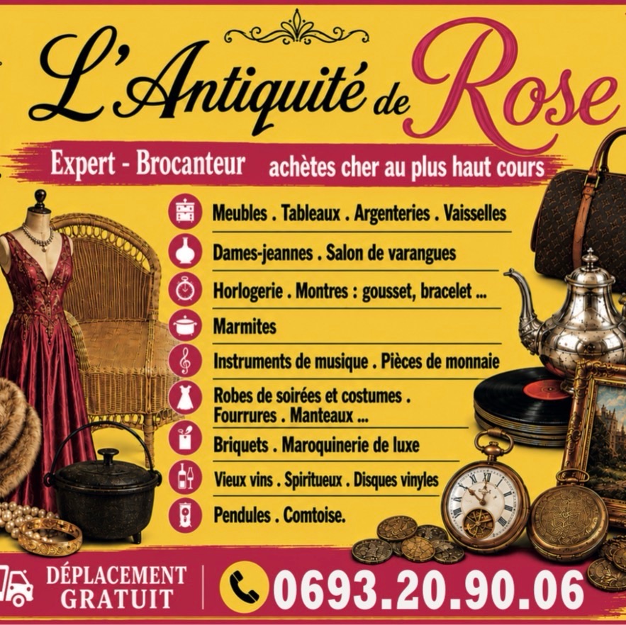 L'antiquité De Rose Facebook ad: Antiquaire à la Réunion