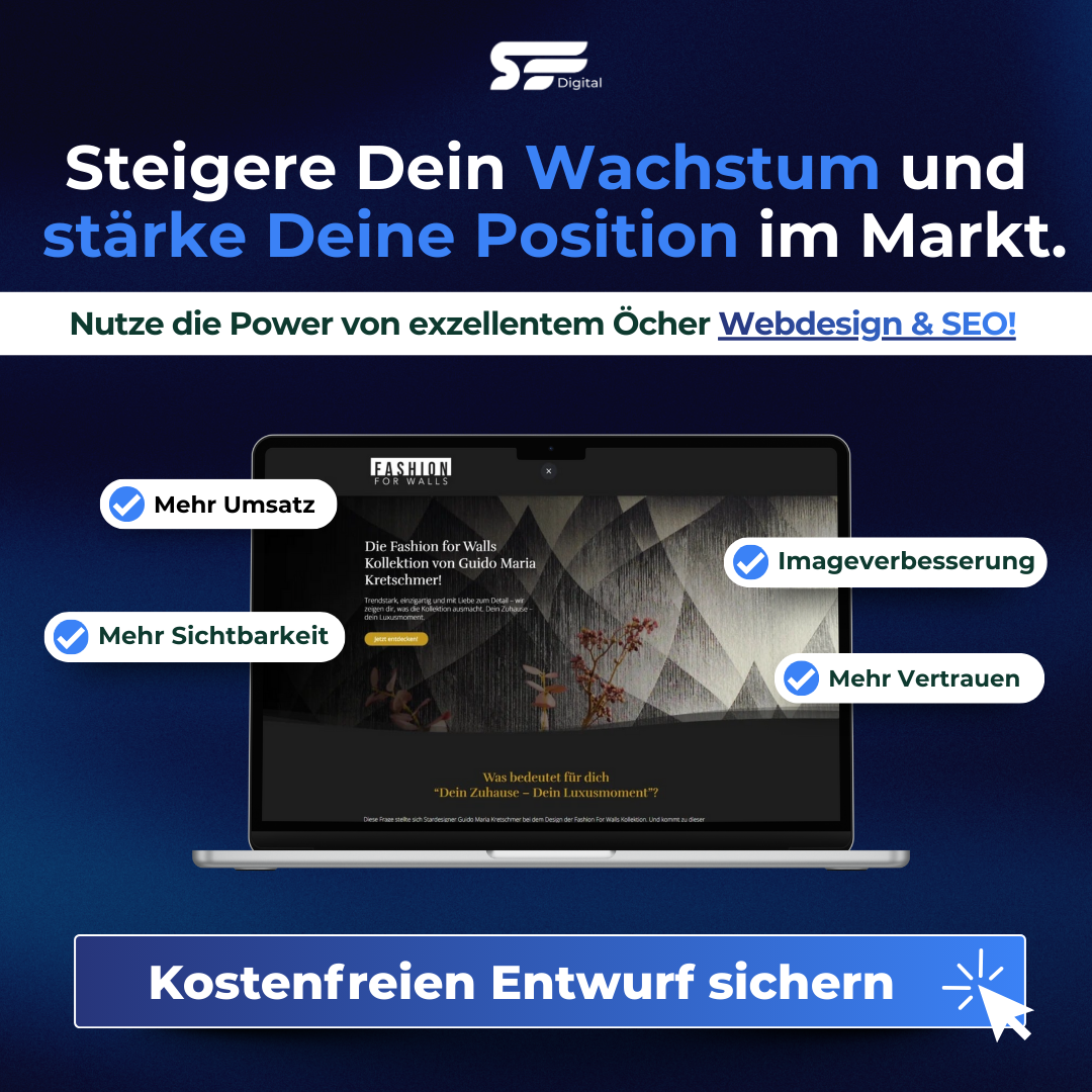SEF Digital Facebook ad: Kostenfreien Website Entwurf sichern!