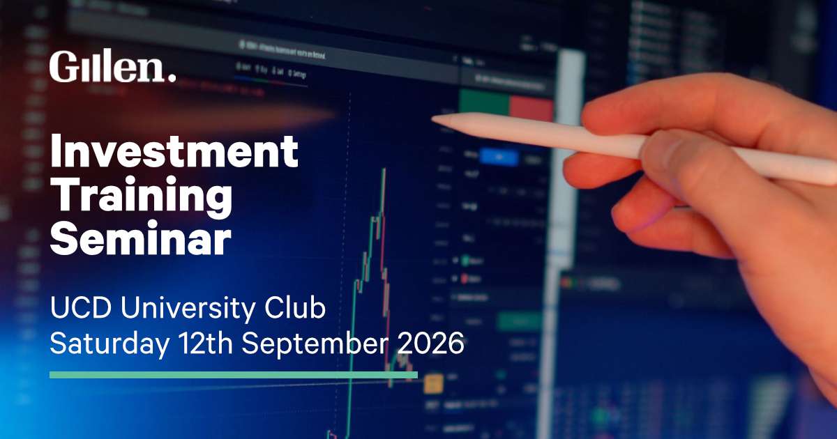 GillenMarkets Facebook ad: Investment Training Seminar @ UCD University Club…