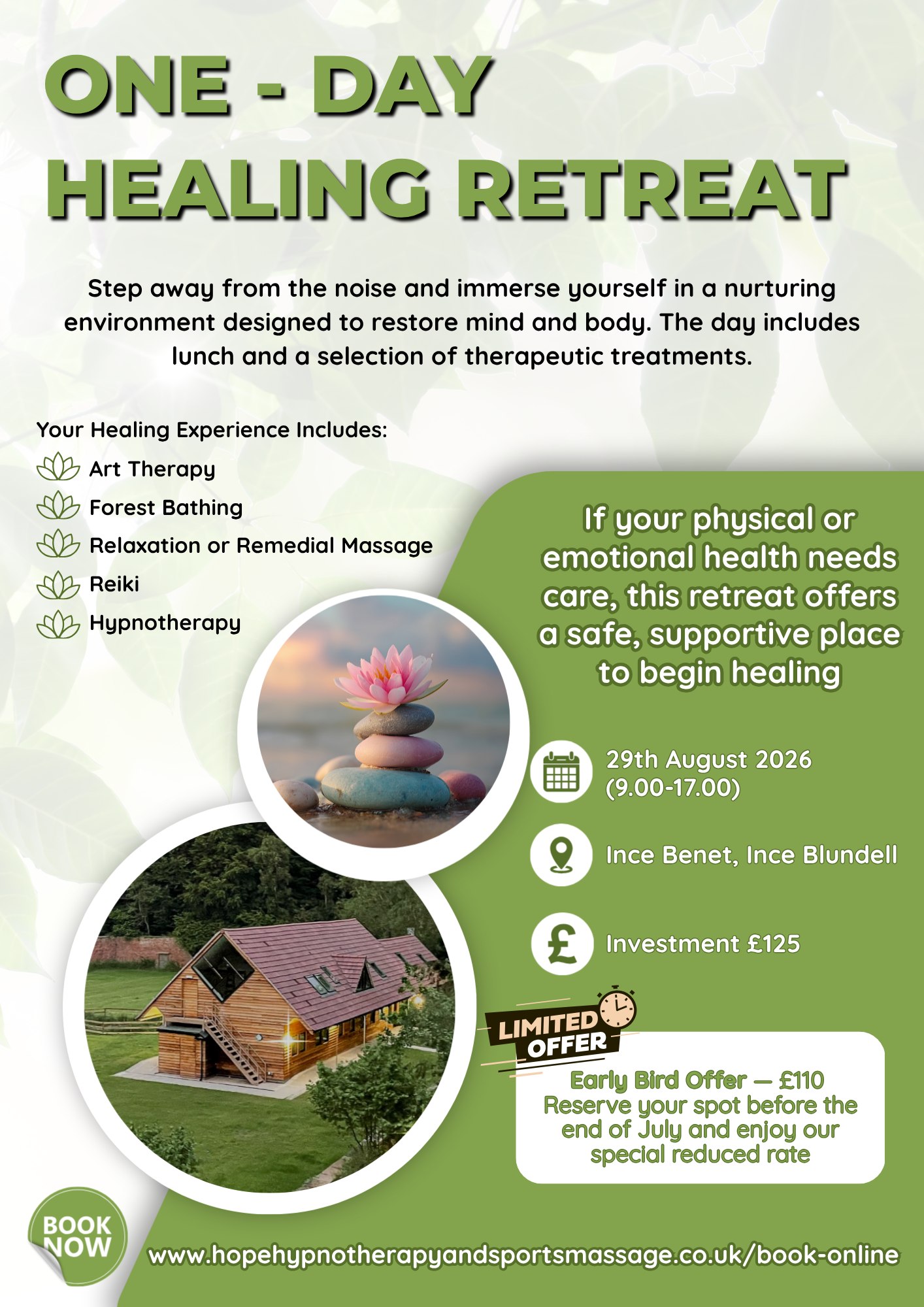 Hope Hypnotherapy and Sports Massage Facebook ad: Book Online - Hope Hypnotherapy & Sports Massage