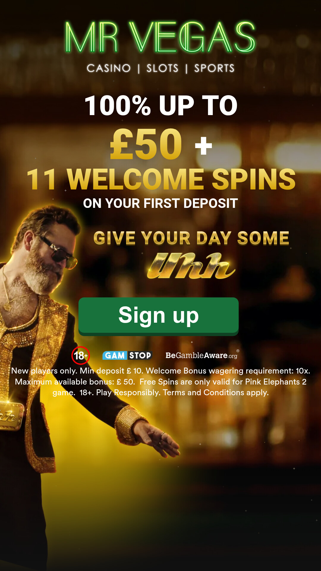Mr Vegas Facebook ad