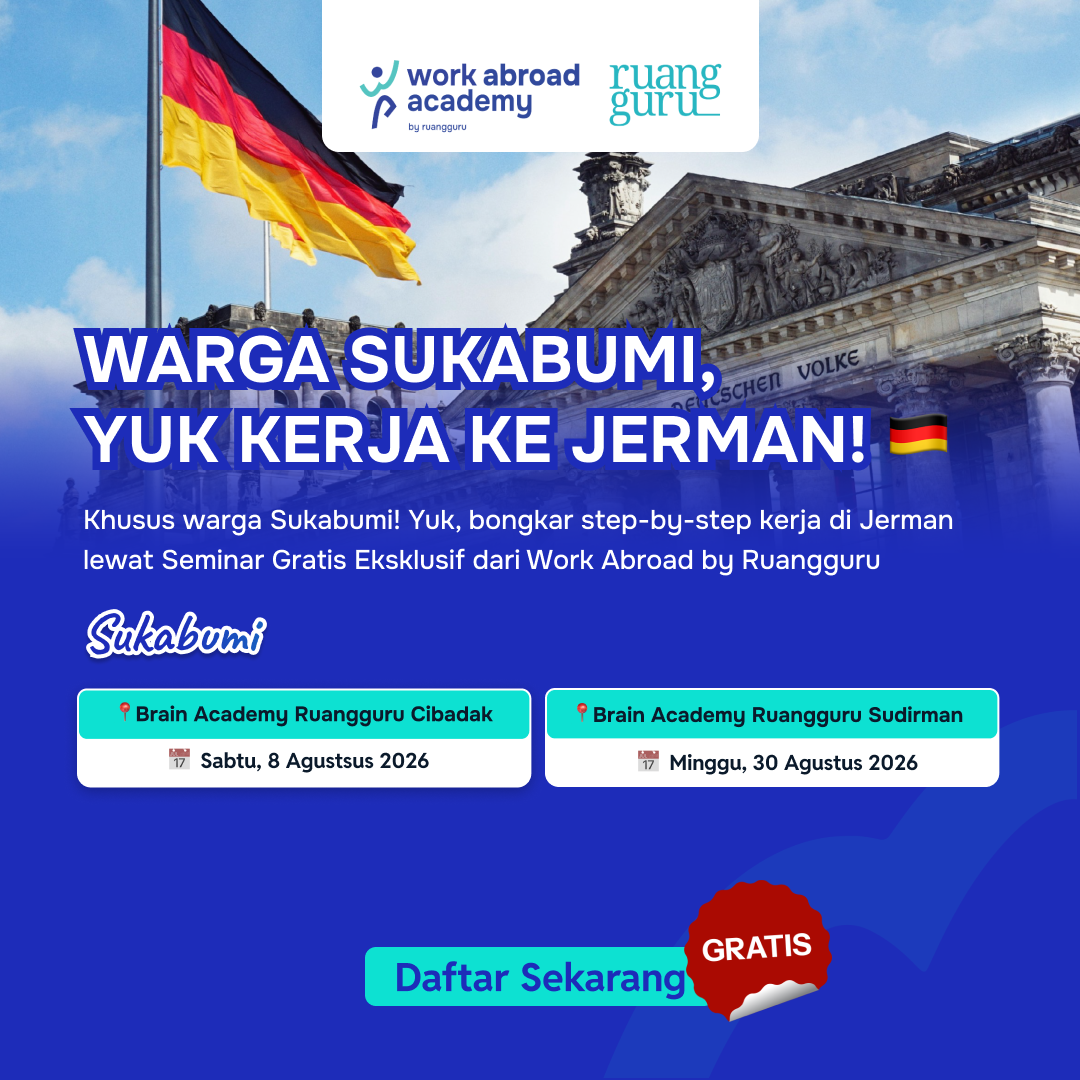 Work Abroad by Schoters Jawa Barat Facebook ad: Warga Sukabumi! Gaji Kurang? Yuk Ikut Seminar GRATIS Kerja…