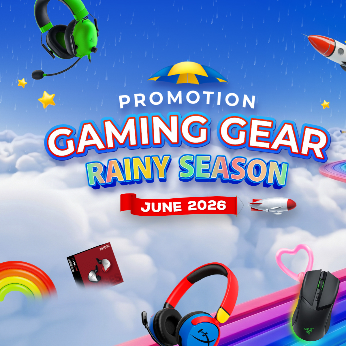 iHAVECPU Facebook ad: iHAVECPU - GAMING GEAR RAINY SEASON