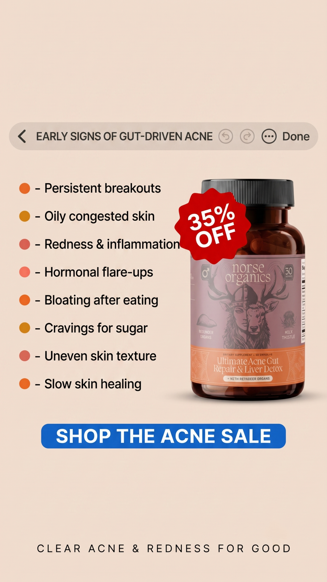 Norse Organics Facebook ad