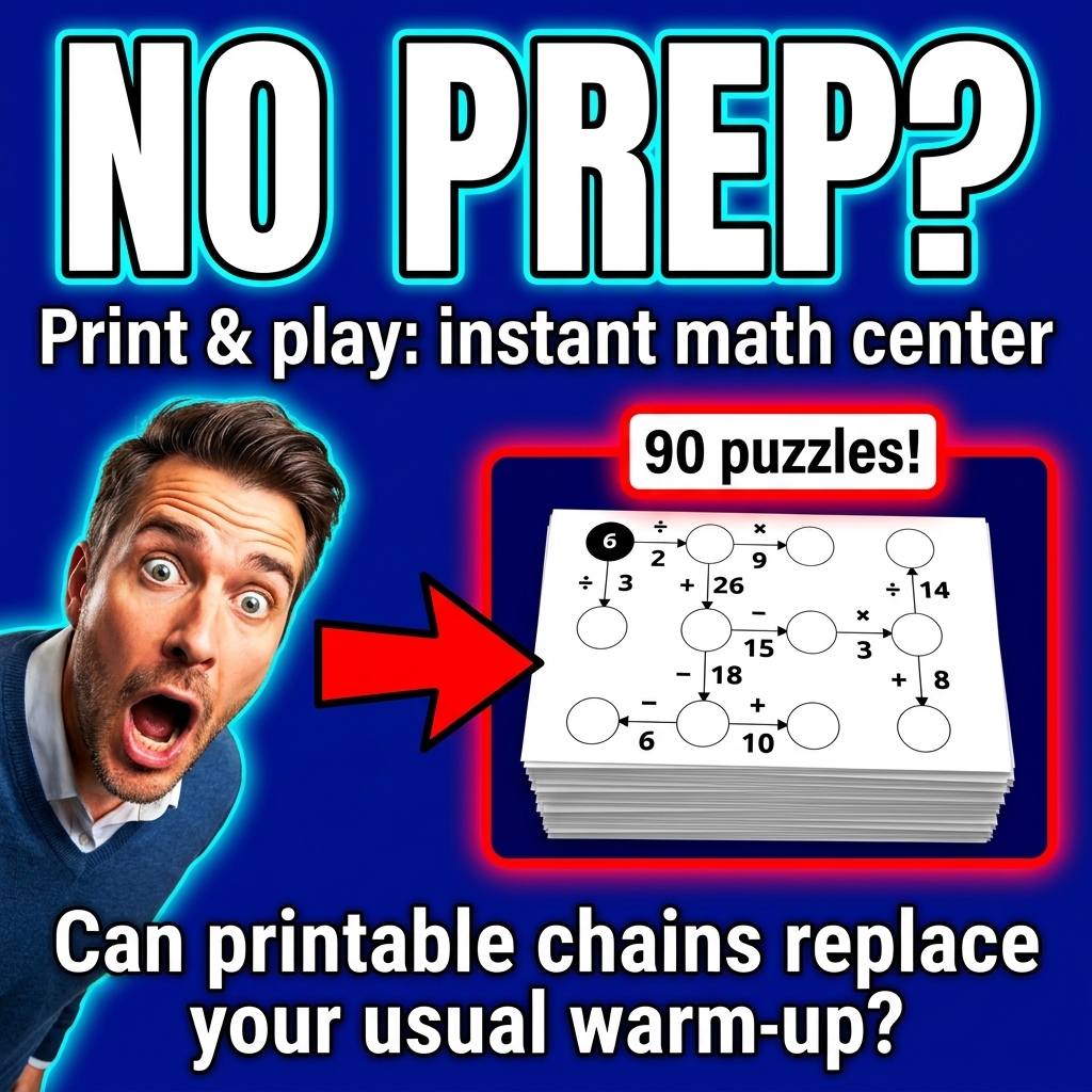 Aha Printables Facebook ad: Printable Puzzles for Grades 3-8