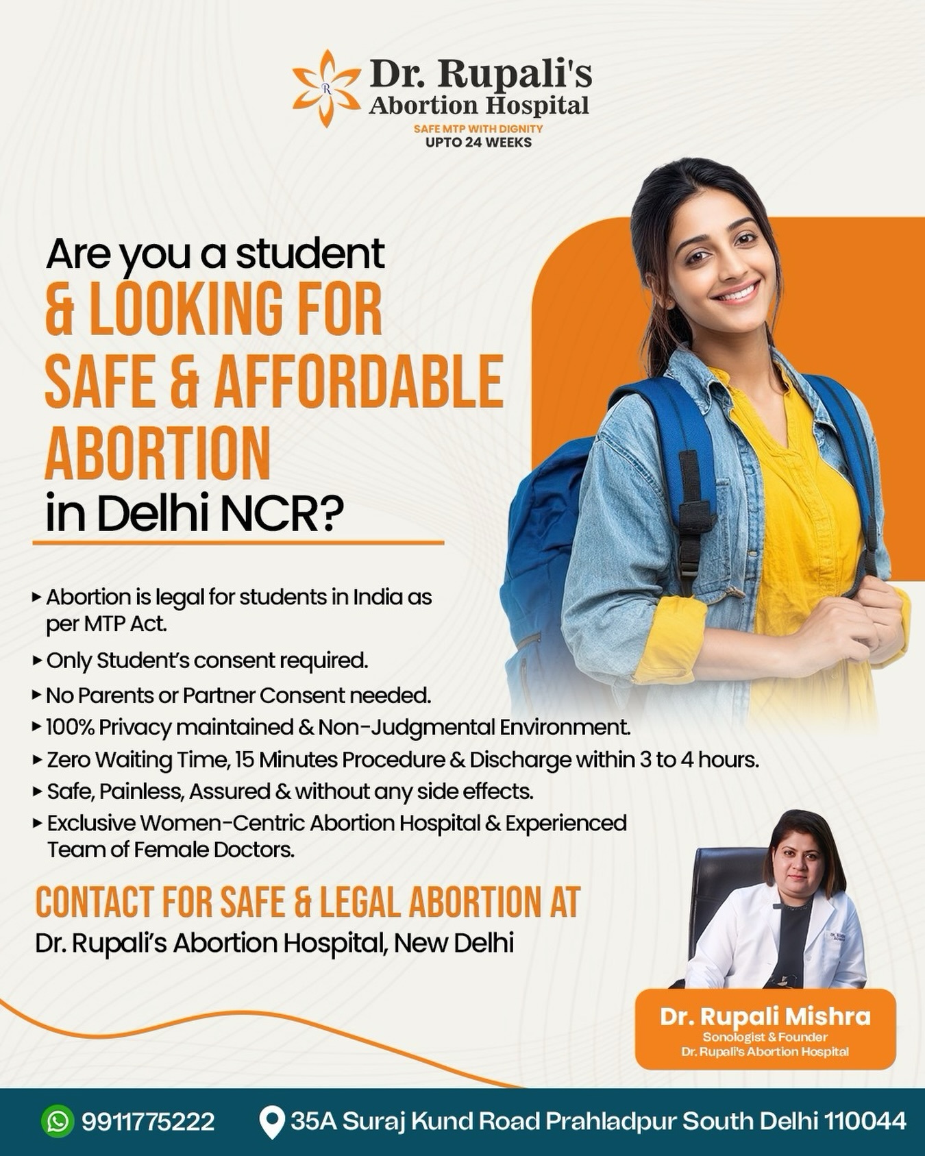 Dr. Rupali Abortion Hospital Facebook ad