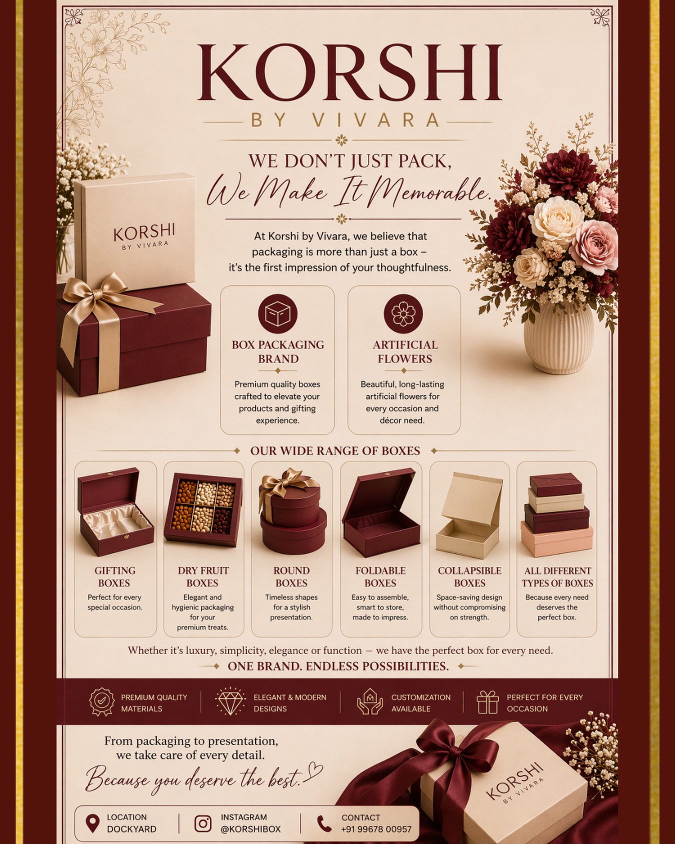 Korshi Boxes India Facebook ad from May 22, 2026