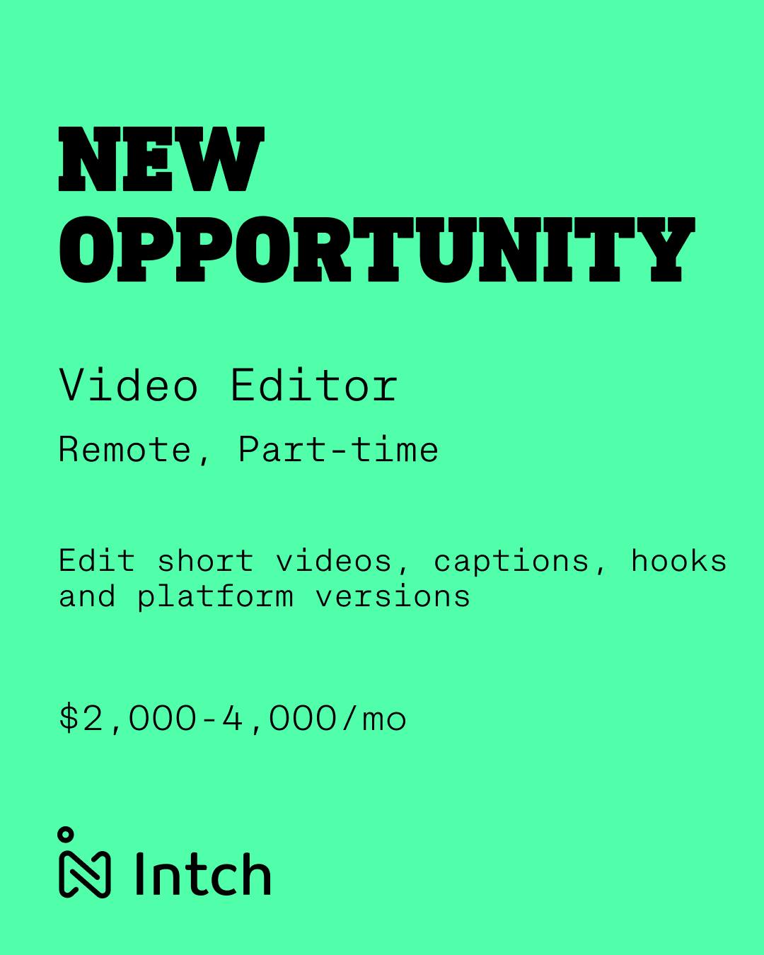 Intch Opportunities Facebook ad: Ready for a change but don’t know where…