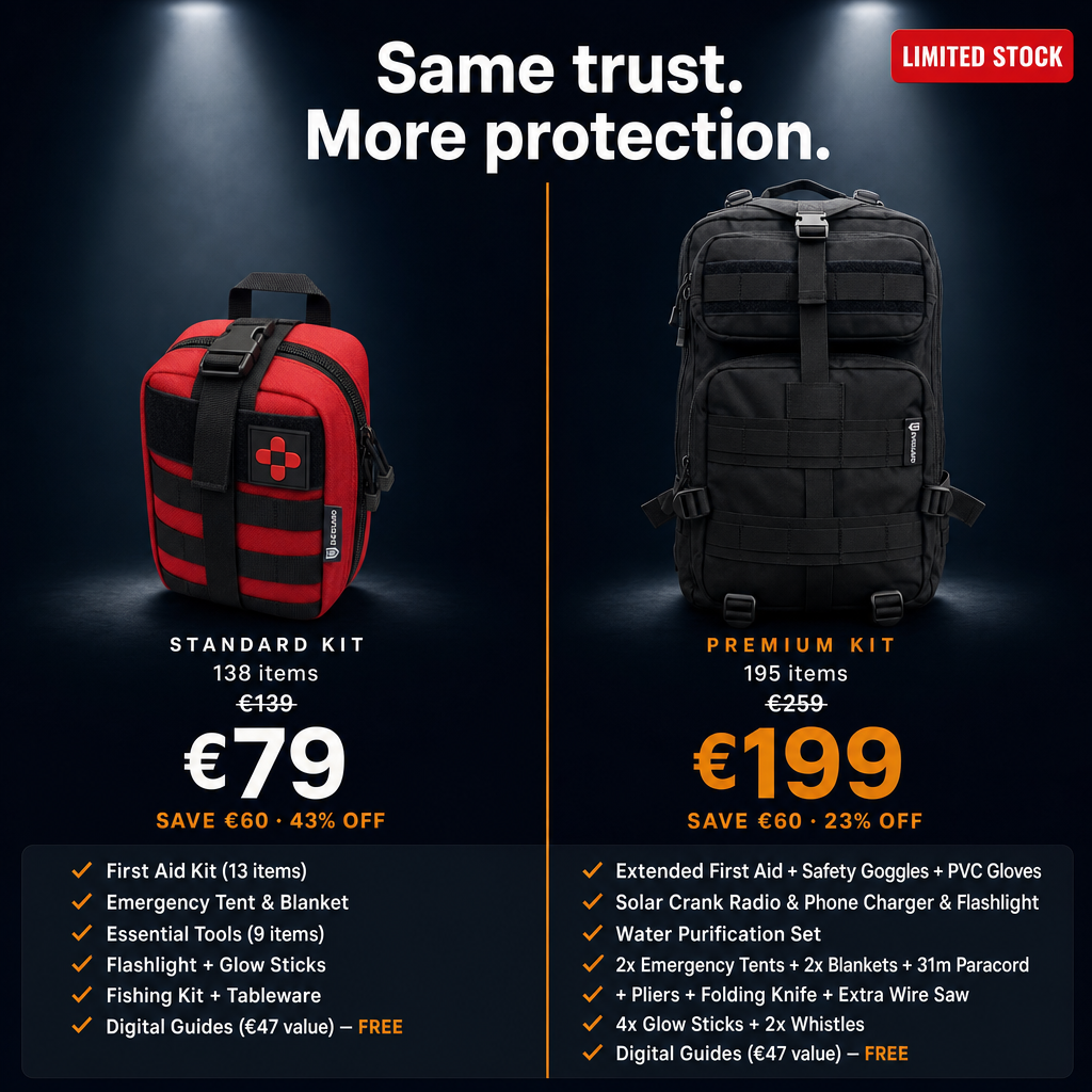 Everguard Facebook ad: 195 Items. One Backpack. €60 OFF.