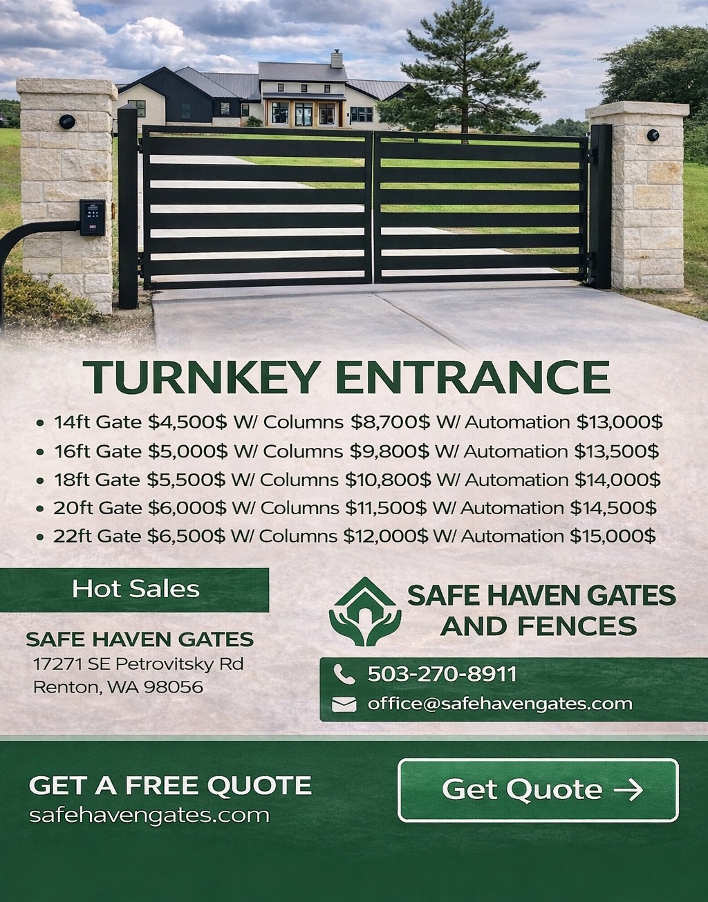 Safe Haven Gates and Fencing Facebook ad