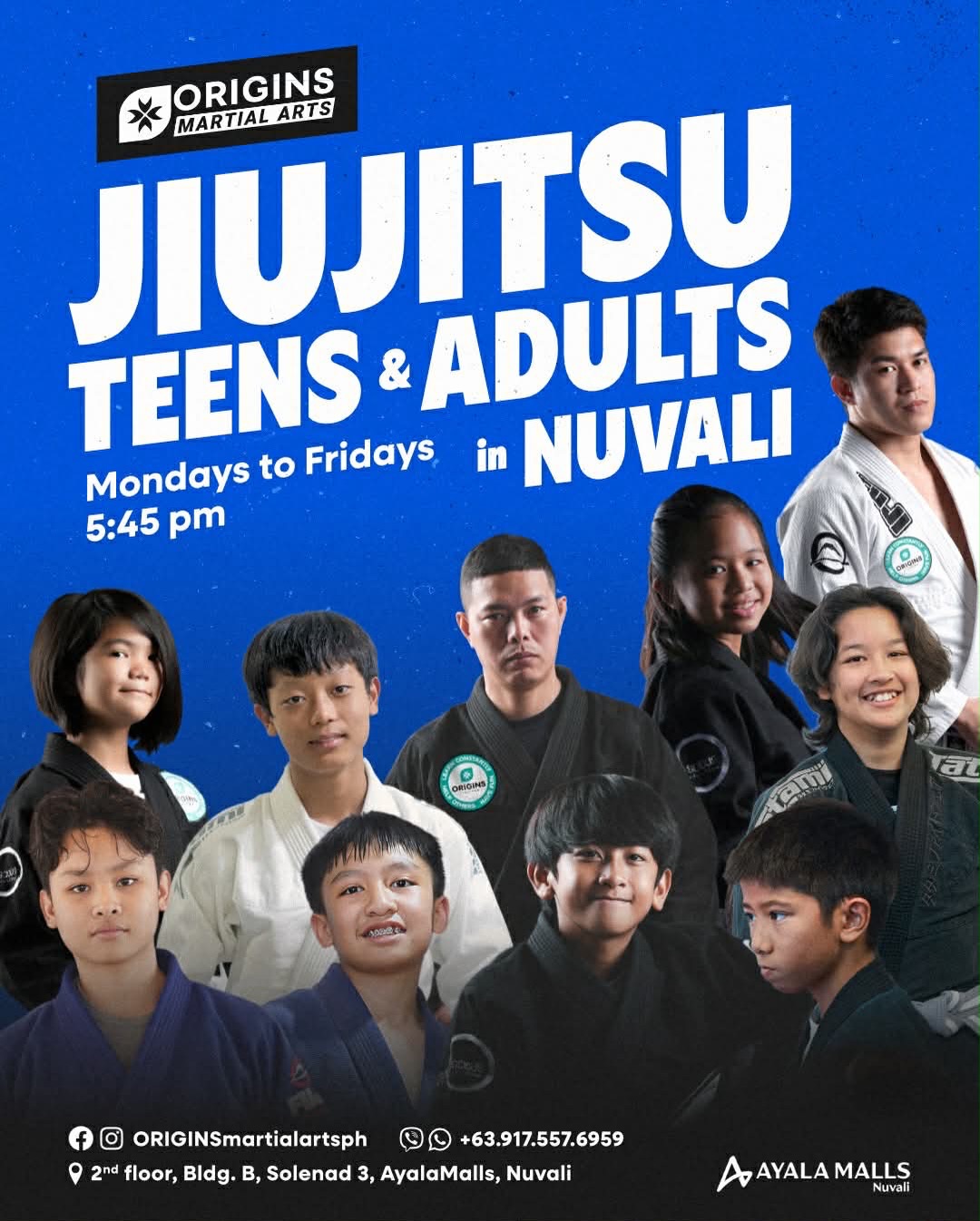 Origins Martial Arts Facebook ad: JiuJitsu and Judo Classes in NUVALI for kids…