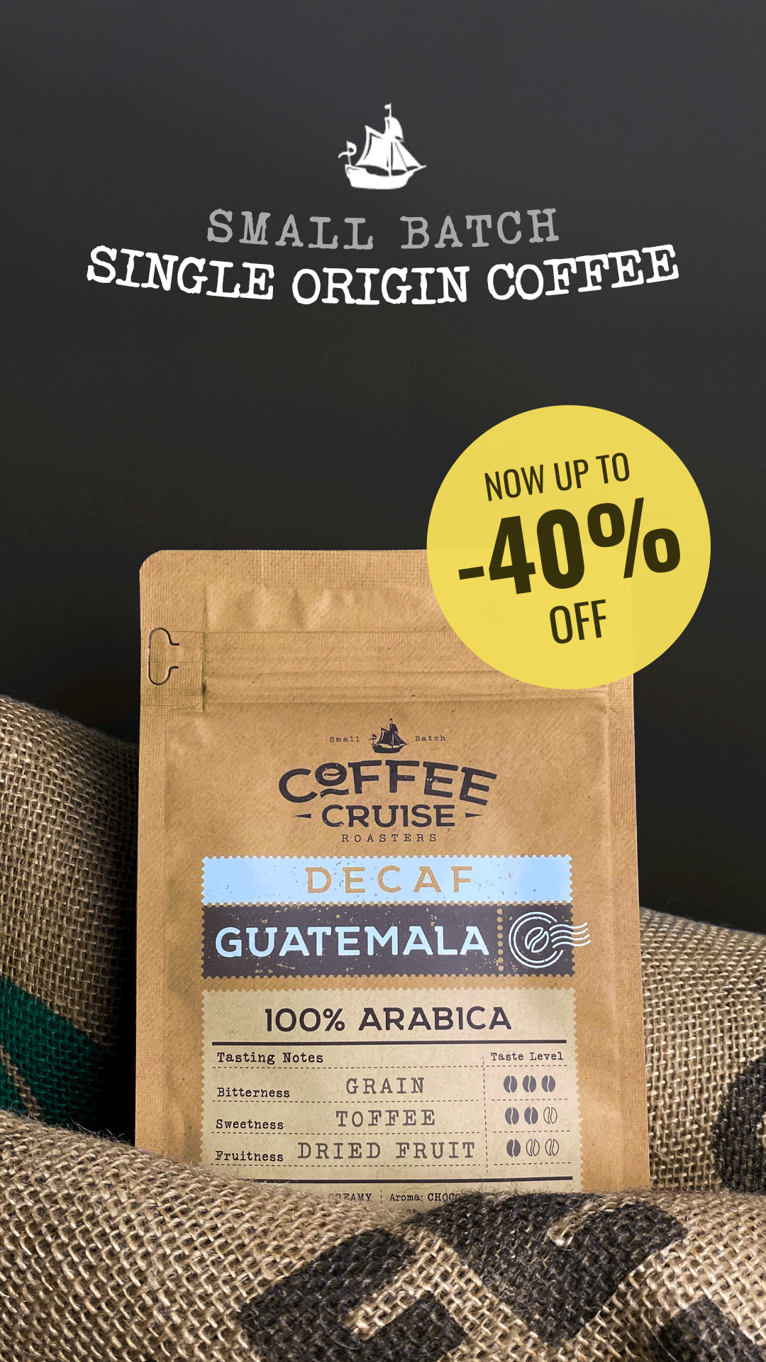 Coffee Cruise UK Facebook ad from Apr 3, 2026