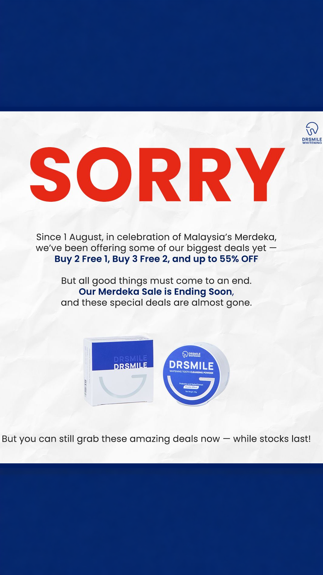 Dr Smile Whitening Solution Facebook ad