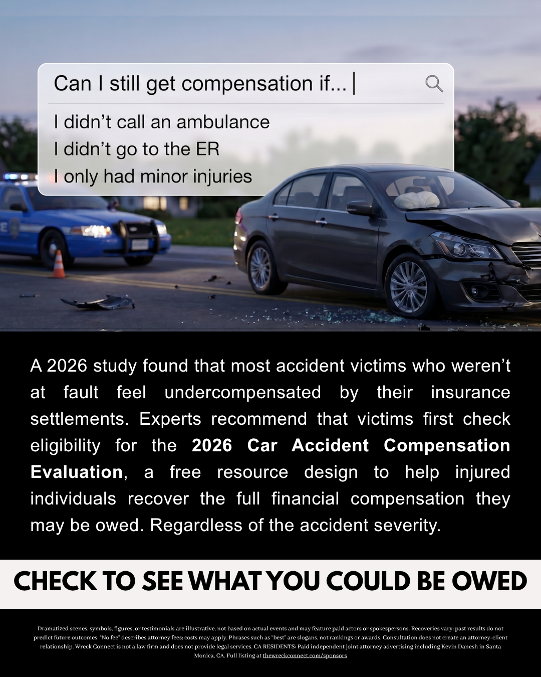 Car Accident Compensation Facebook ad