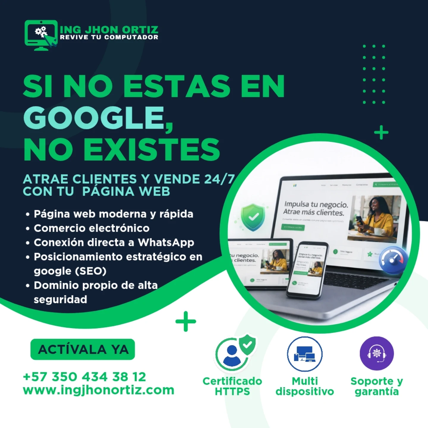 Ing Jhon Ortiz Revive Tu Computador Facebook ad: Páginas Web - Revive Tu Computador