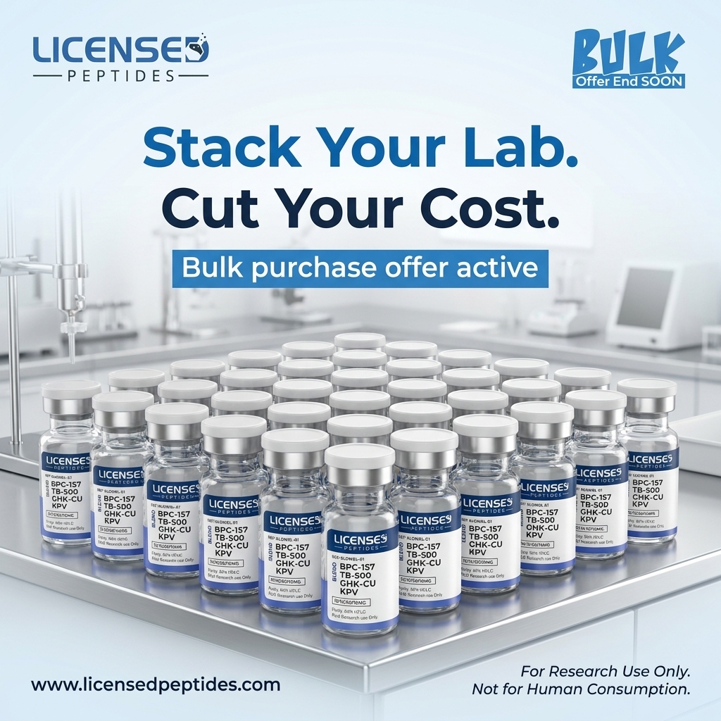 LicensedPeptides.com Facebook ad: 25% OFF Sale Ends Soon