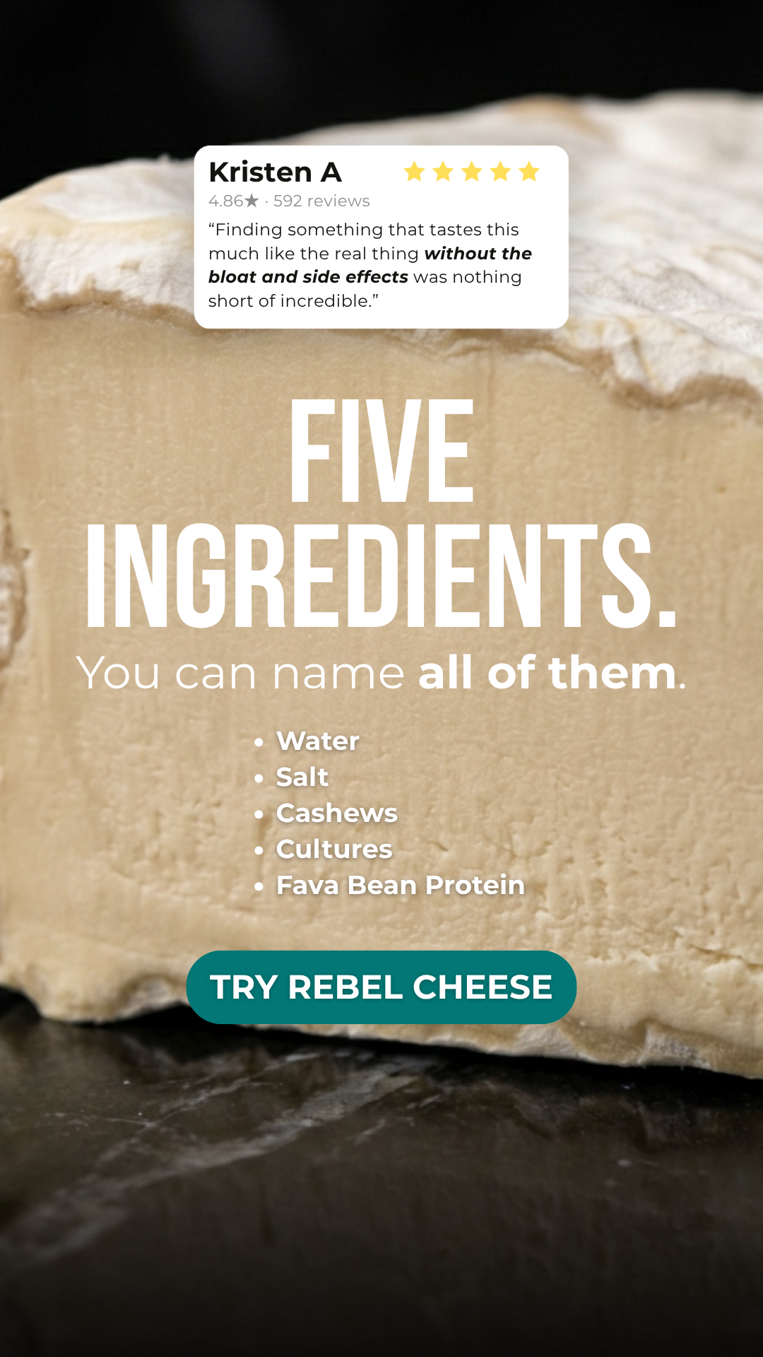 Rebel Cheese Facebook ad