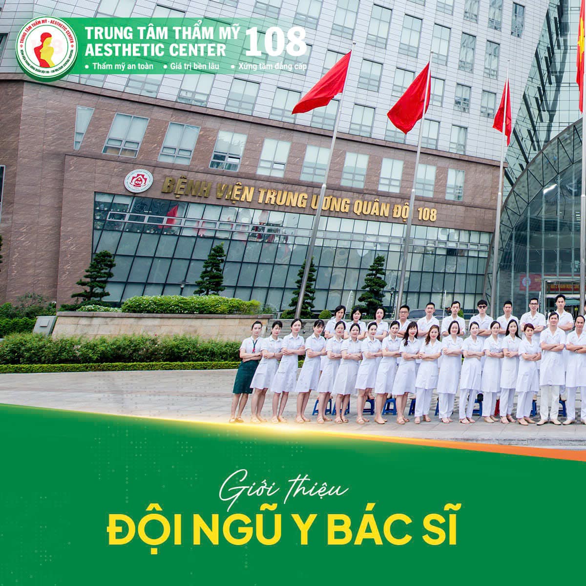 Trung tâm Thẩm mỹ - Bệnh viện TWQĐ 108 Facebook ad: Đội ngũ chuyên gia đầu ngành, Niềm tự…