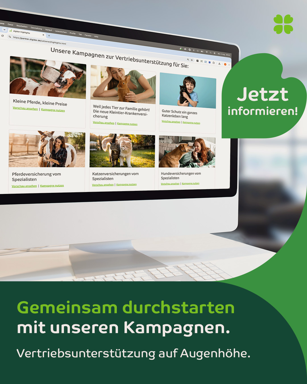 Uelzener Versicherungen für Vertriebspartner Facebook ad: Werde jetzt Vertriebspartner!