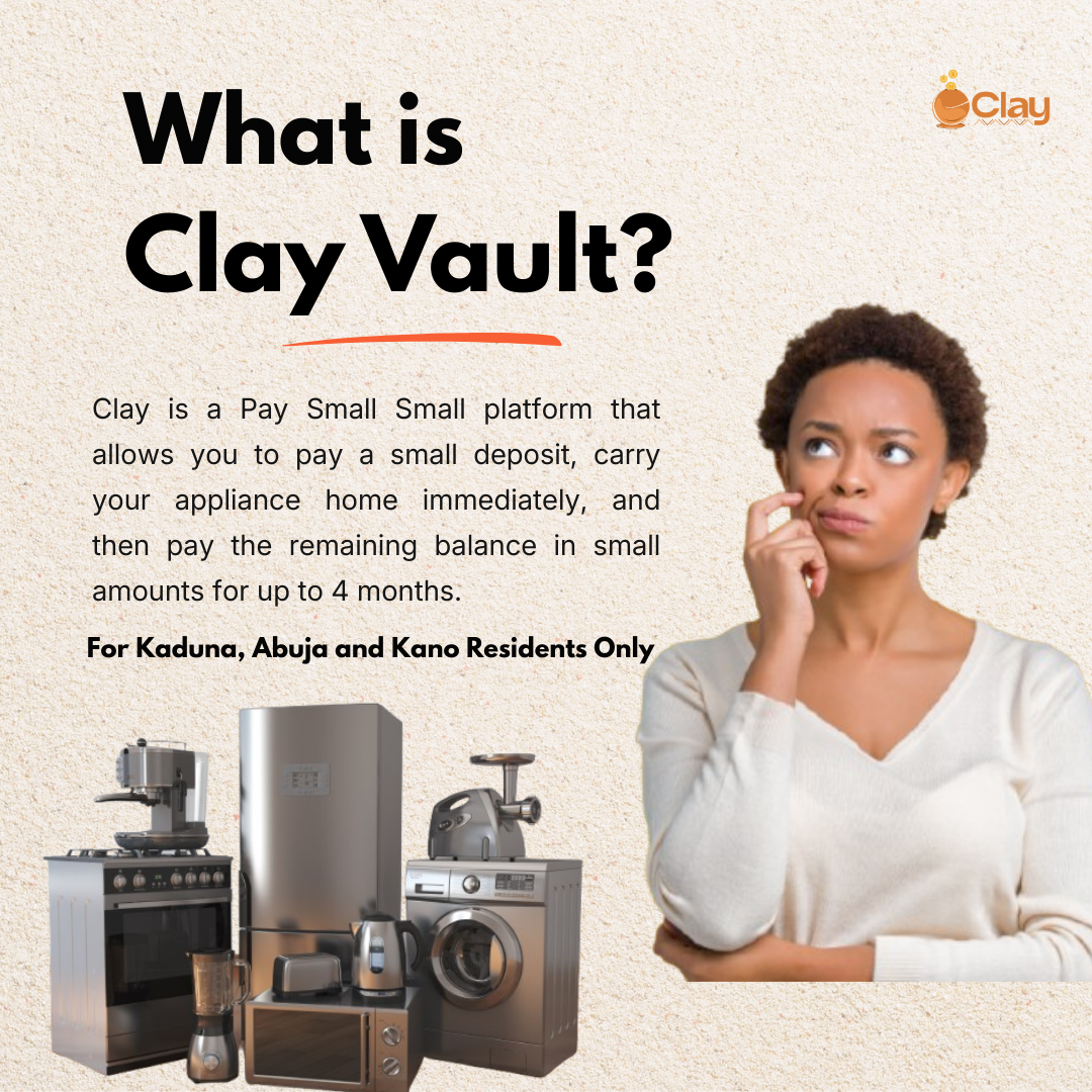 CLAY BNPL Facebook ad: With Clay Vault's Pay Small Small, you don’t…