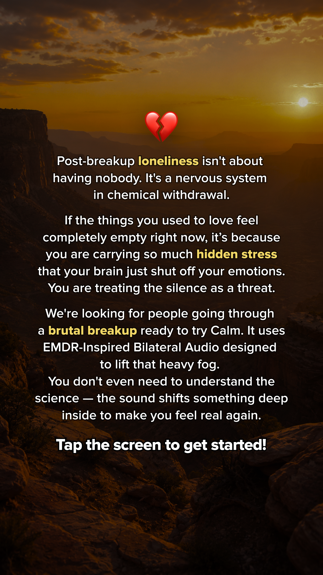 Calm Facebook ad: BREAK THE OVERTHINKING LOOP