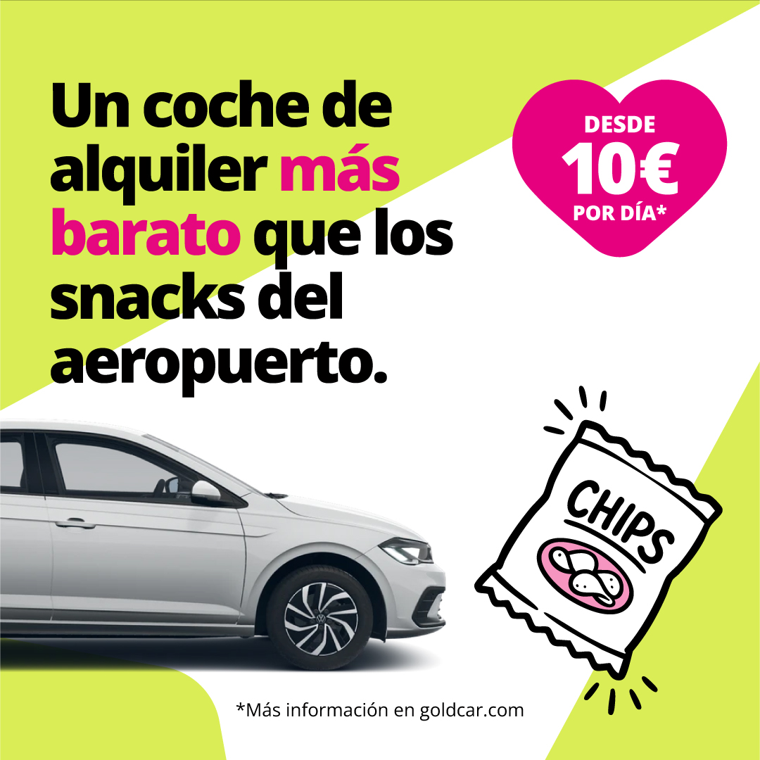 Goldcar Facebook ad: ¡Sal a la carretera desde solo 10€/día!