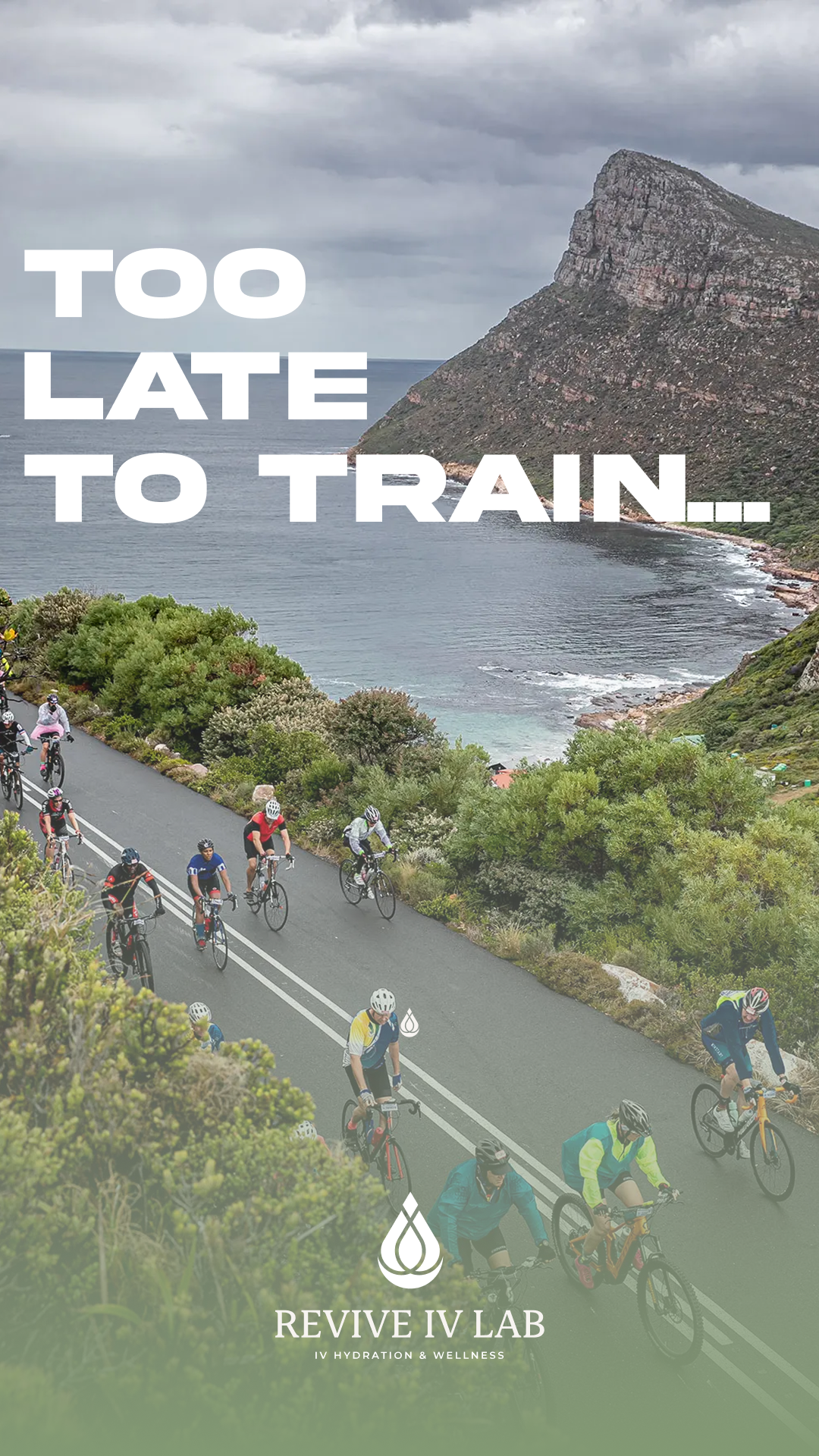 Revive IV Lab Facebook ad: It’s too late to train harder.