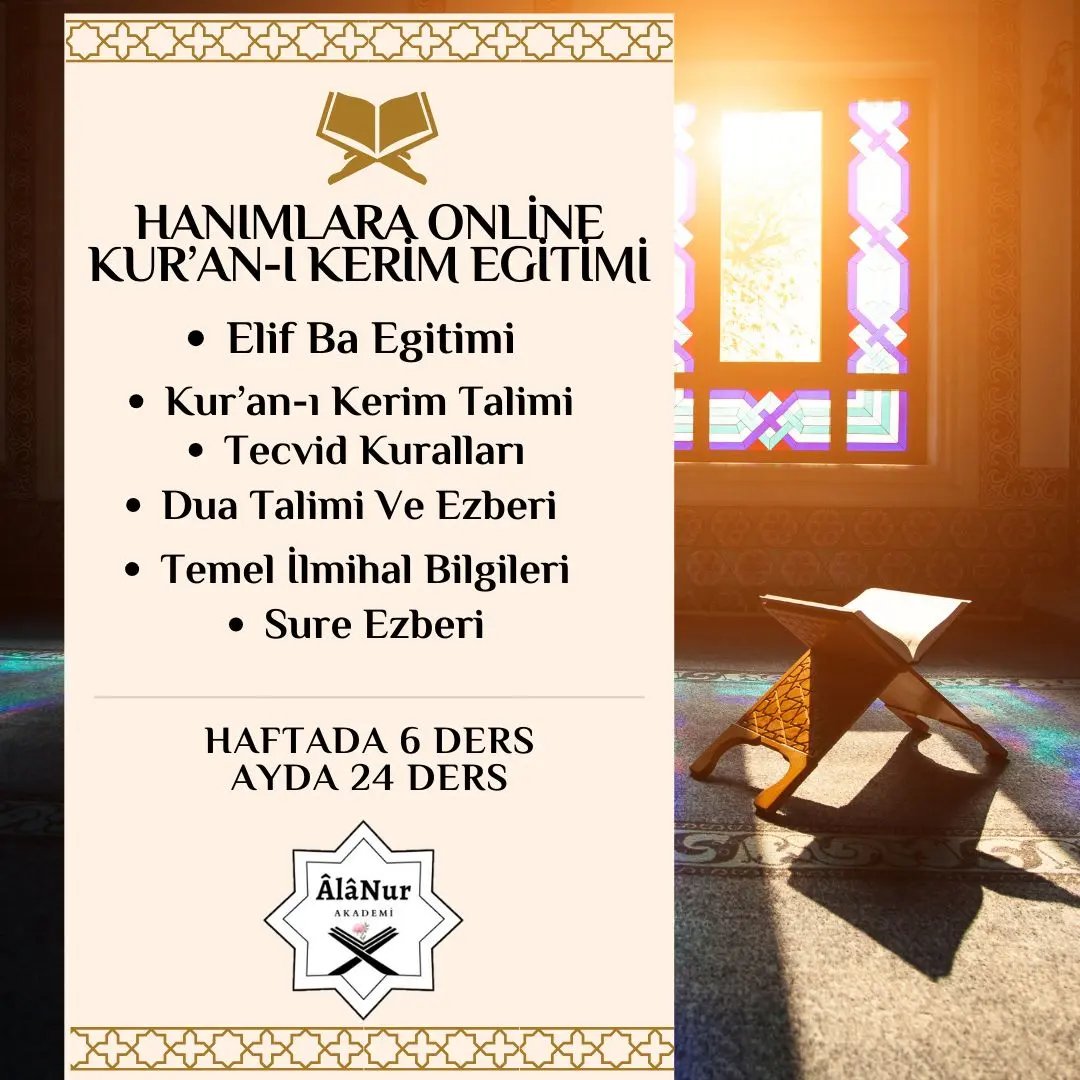 Alanur Akademi Facebook ad: Çok kıymetli hanımefendiler