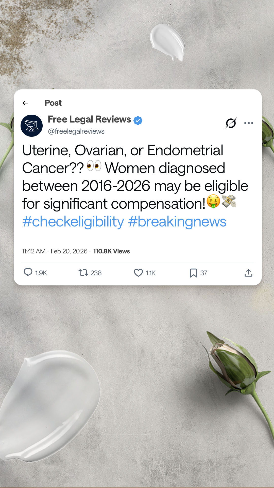 Free Legal Reviews Facebook ad
