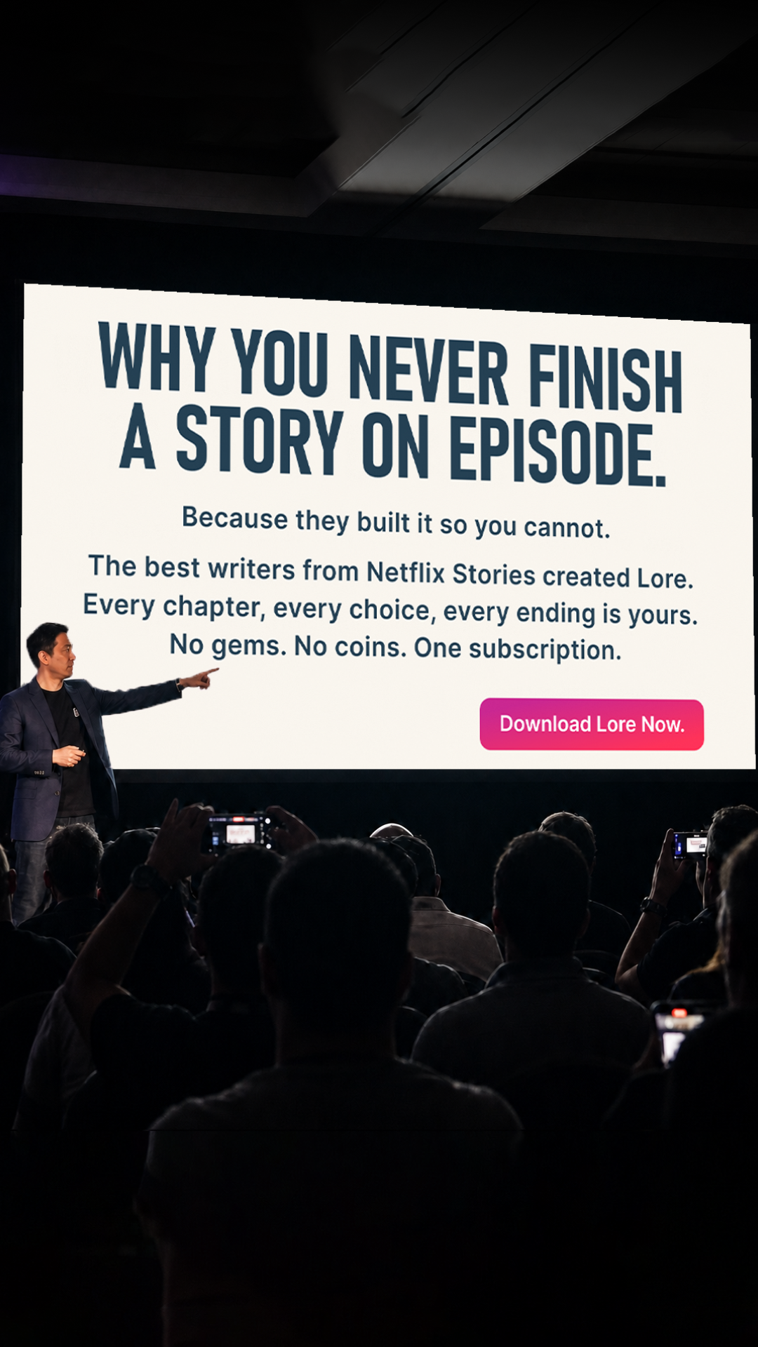 Lore: Interactive Stories Facebook ad