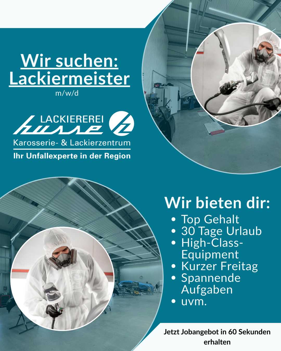 Lackiererei Husse Facebook ad: Lackiermeister (m/w/d) in Schopfloch gesucht!