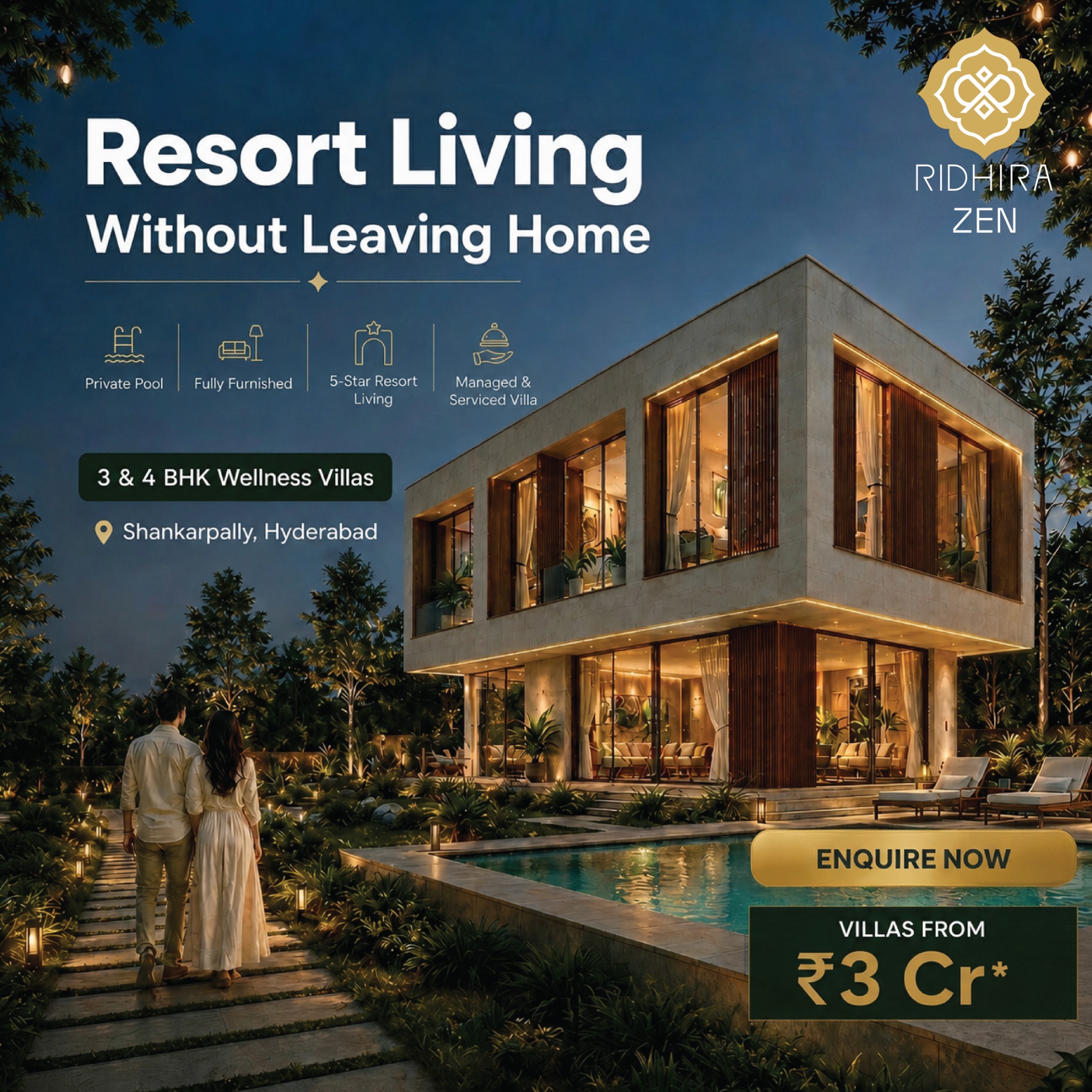Ridhira Zen Facebook ad: Resort Living Without Leaving Home