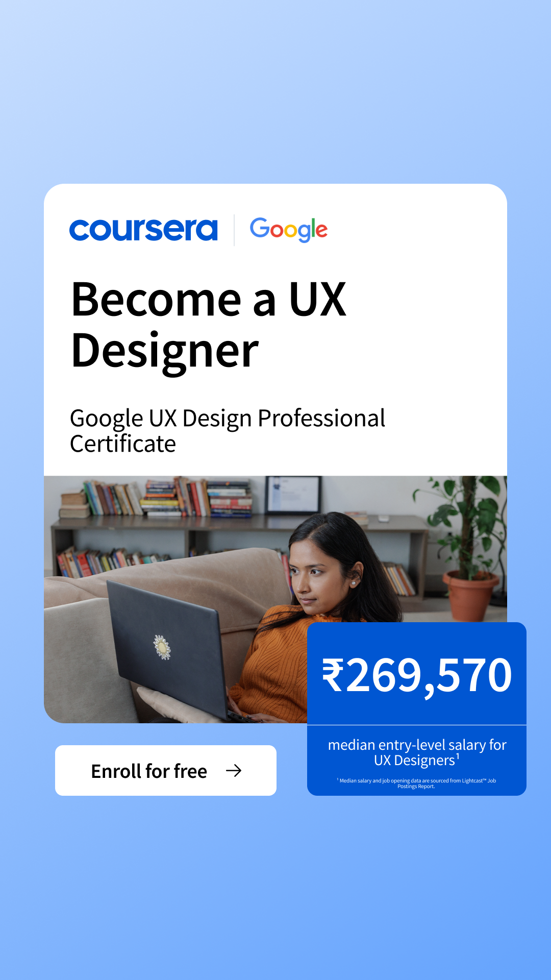 Coursera Facebook ad