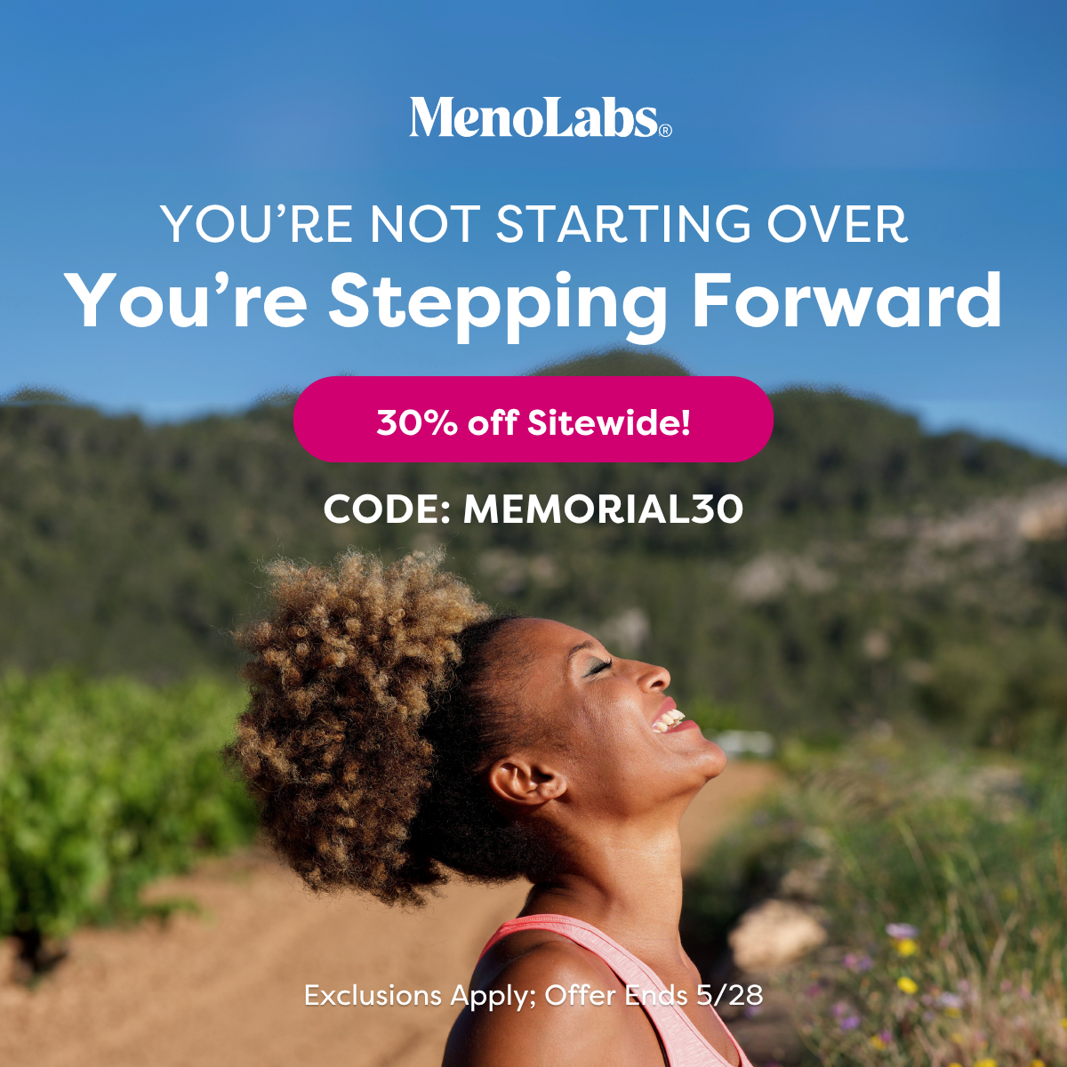 MenoLabs Facebook ad